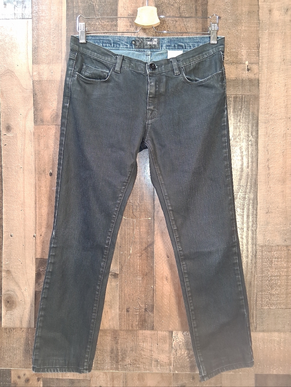 Love Moschino Black Lowrise Jeans Size 28 Womens
